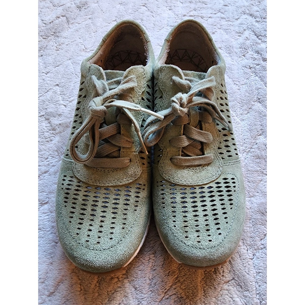 Dansko Charlie Sage Green Suede Perforated Lace Up Walking Shoes Womens Size 36 - Picture 3 of 10